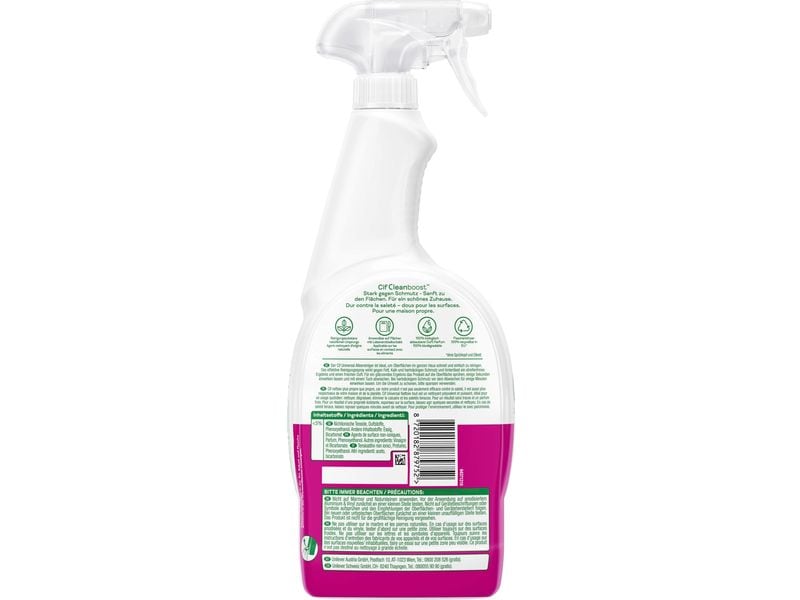 CIF Allzweckreiniger Allesreiniger Universal Spray 750 ml Universeller Reinigungsspray für alle abwaschbaren Oberflächen