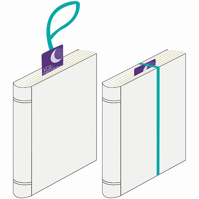 Bokmerke med elastisk Band Book Lover