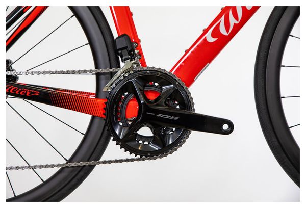 Vélo de Route Wilier Triestina Cento10 SL Shimano 105 Di2 12V 700 mm Rouge Noir