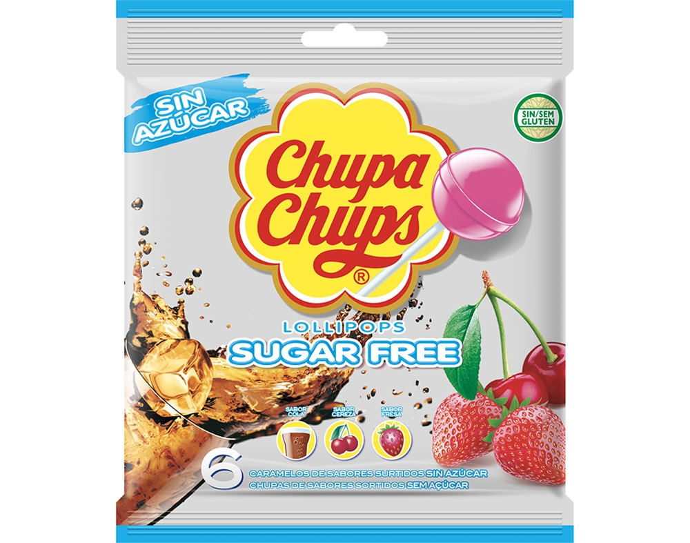 CHUPA CHUPA CHUPS SEM AÇÚCAR BOLSA 66G