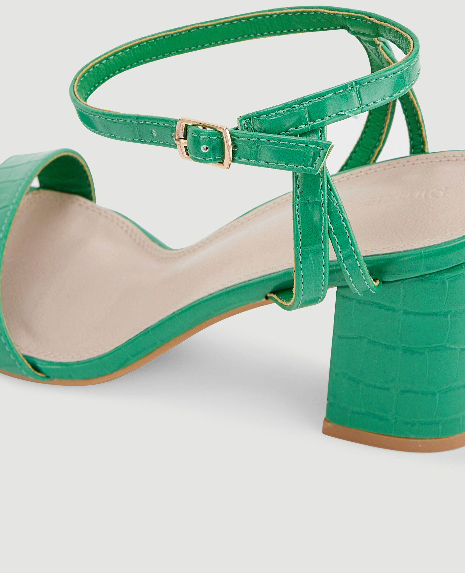 Sandales à bride effet croco - Vert