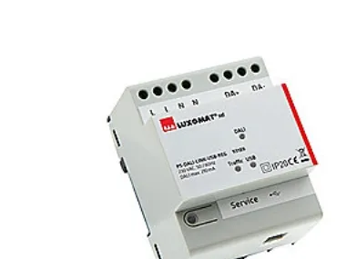B.E.G DALI strømforsyning med integreret USB-interface til DIN-skinne montering