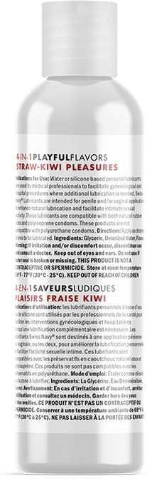 Swiss Navy 4 In 1 Glijmiddel met Straw-Kiwi Pleasures Smaak - 30 ml
