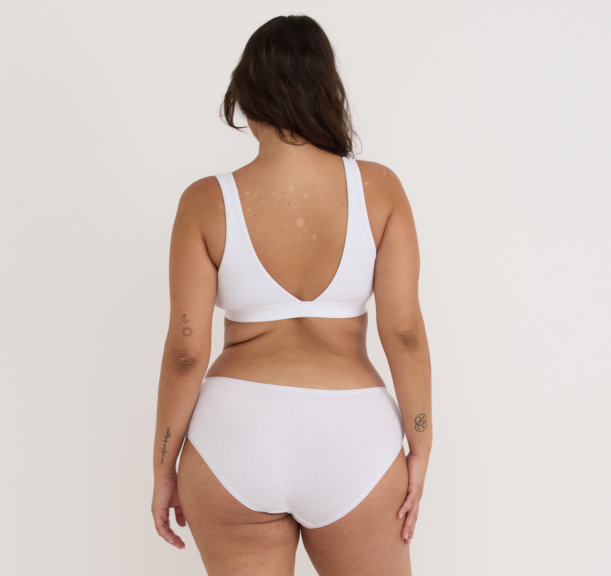 ORGANIC COTTON<br>Core Rib Plunge Bralette