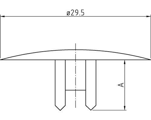 Afdekkap voor excentrisch afval 25 mm, wit, kunststof, 100 stuks
