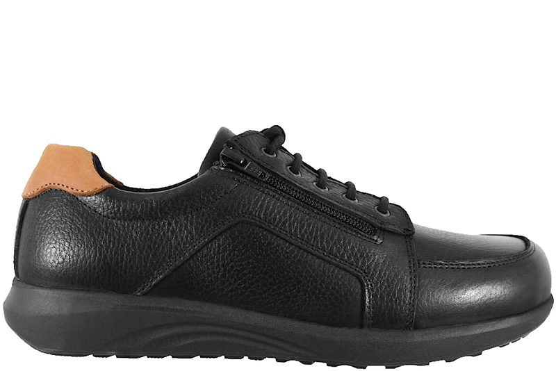 NEW FEET SNØRESKO I SORT GLAT SKIND