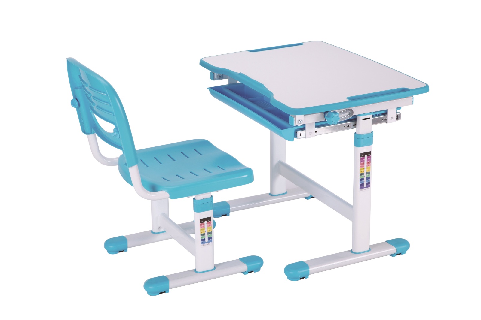 Kinderschreibtisch COMFORTLINE - blau - mit Stuhl