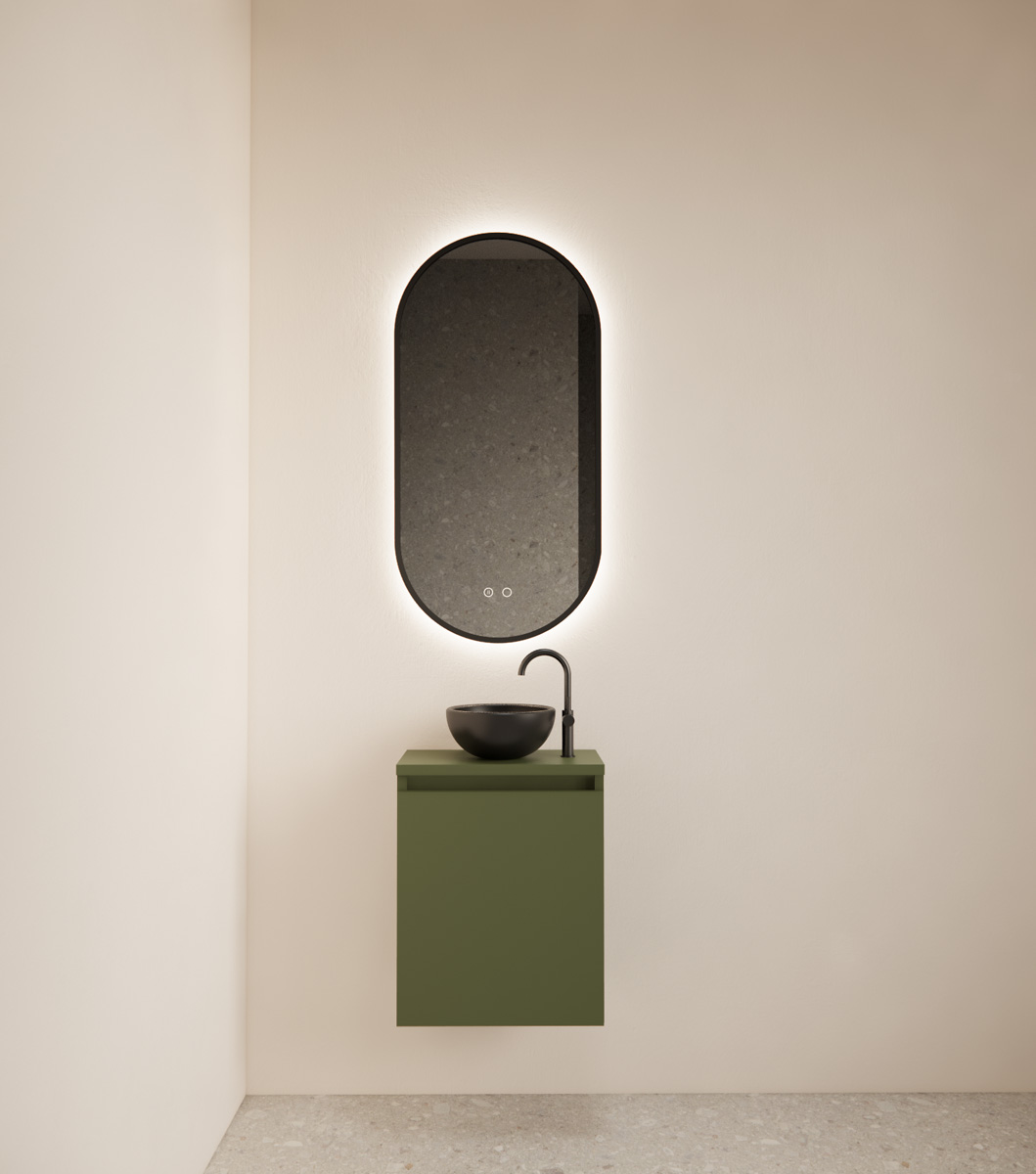 Gliss Design Echo toiletmeubel 40cm olijfgroen