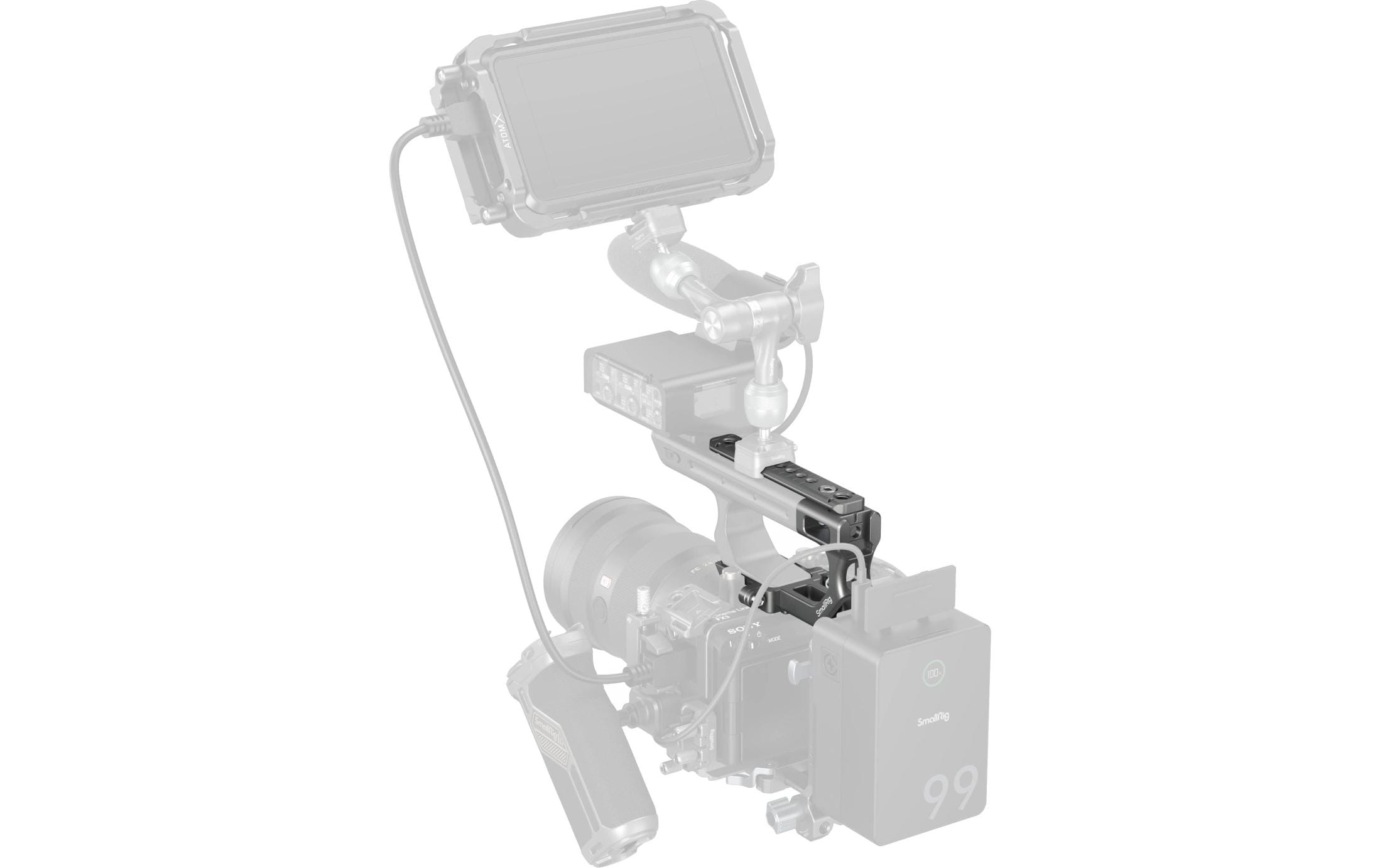 Verlängerungs-Montageplatten-Kit für Sony FX3/FX30 XLR-GriffMontageplatten-Kit mit verschiedenen Anschlussmöglichkeiten