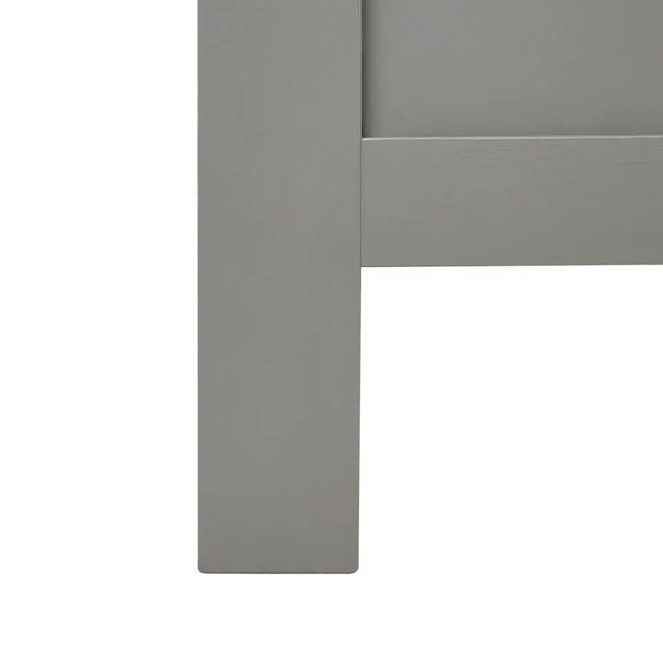 MAYENNE - Tweepersoonsbed - Grijs - 140 x 200 cm - Dennenhout