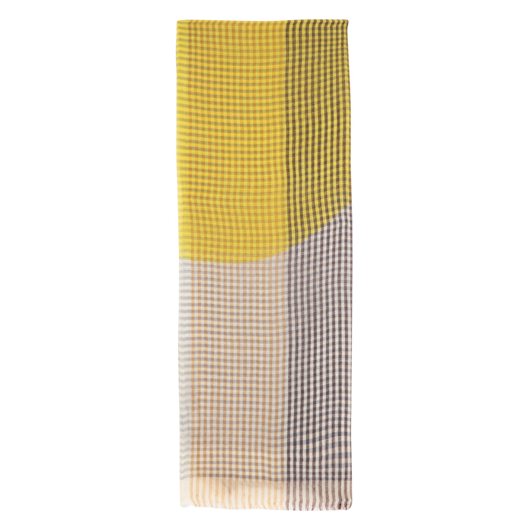 COSMIC - Foulard à carreaux en laine | Vert