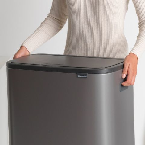 Bo Touch Bin, met 1 binnenemmer, 60 liter - Platinum