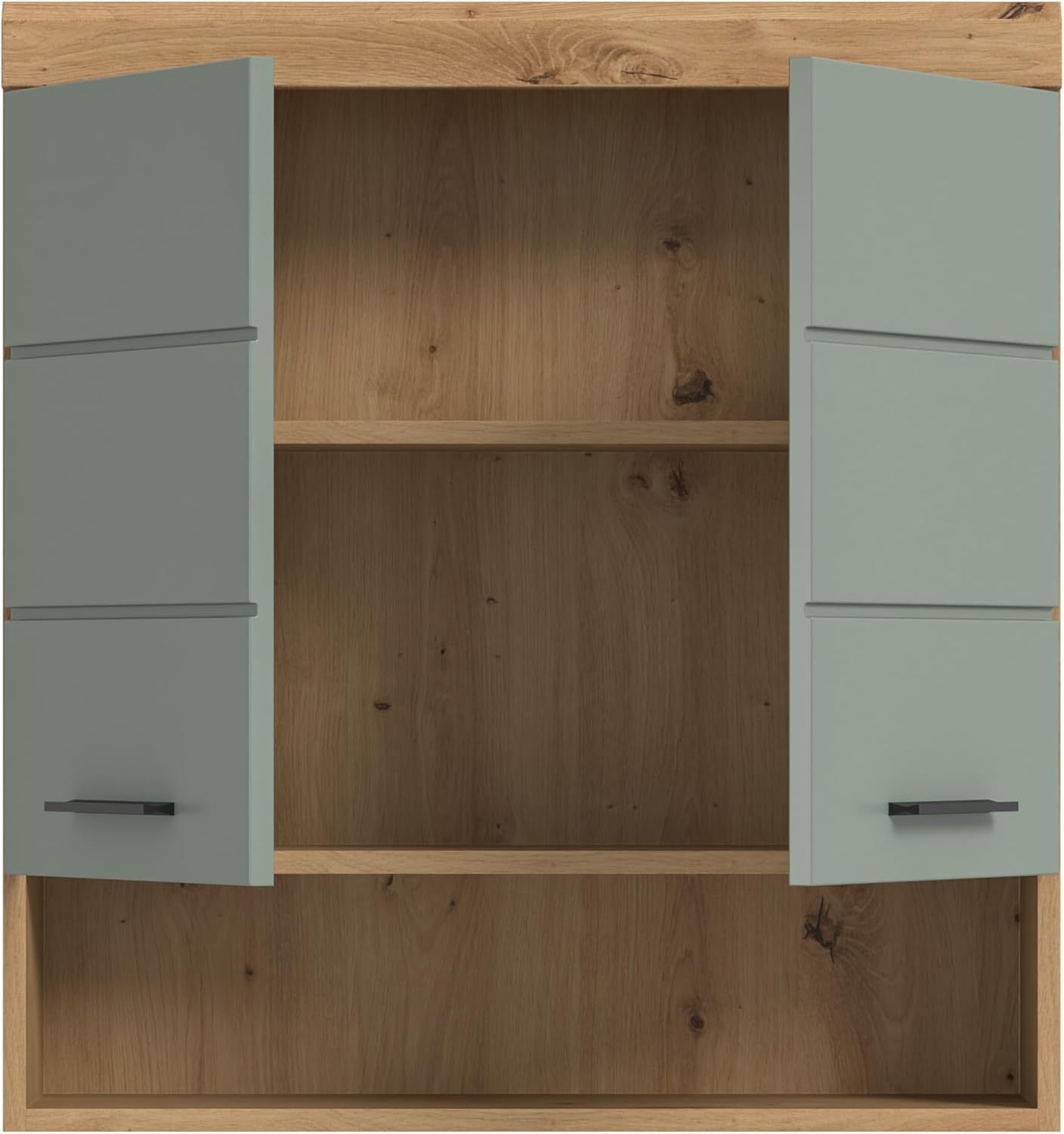 xonox.home Bad Scout X06N3723 Hängeschrank Wandschrank Schrank in Salbei und Artisan Eiche Nachbildung, ca. B/H/T: 74x79x24 cm