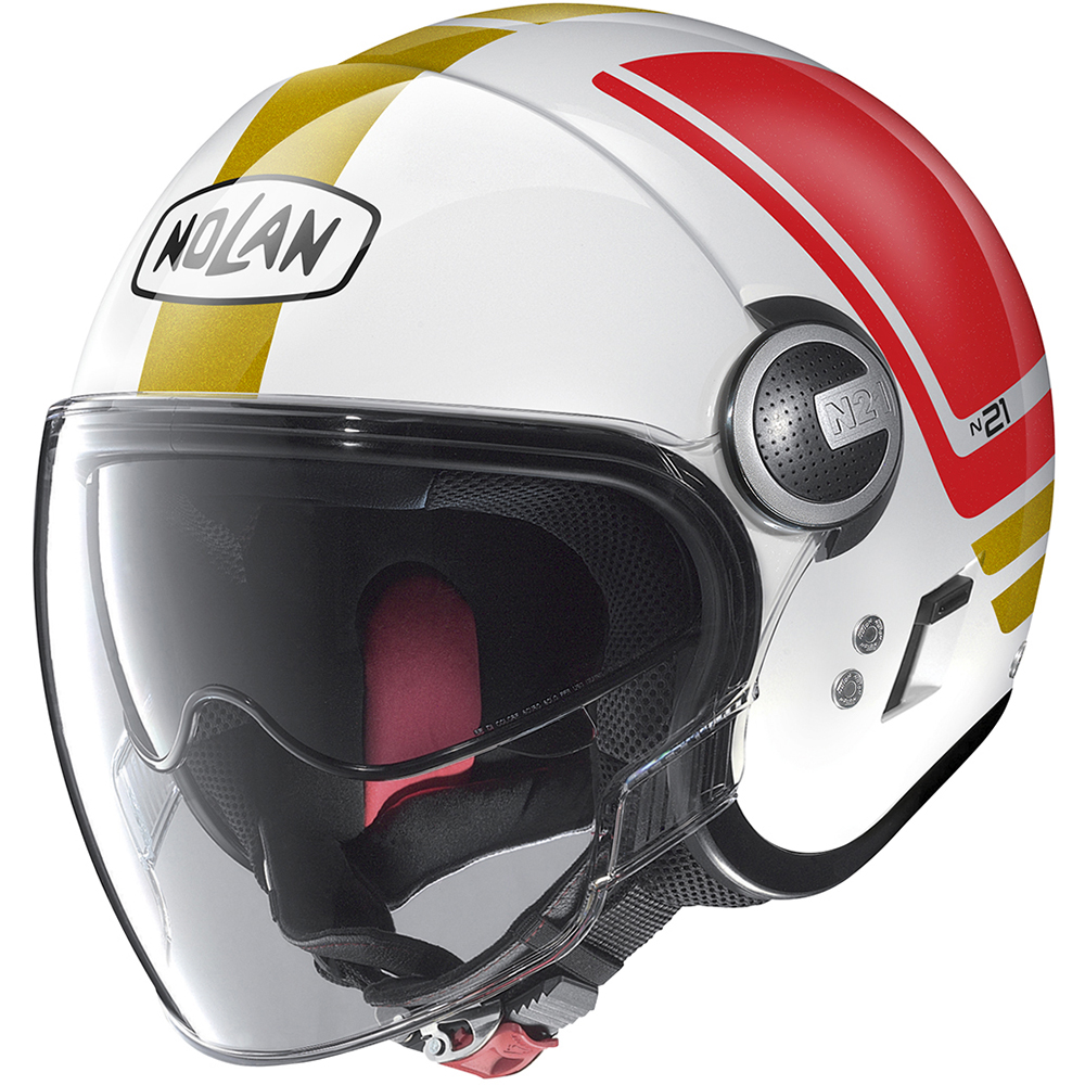 Nolan - Casque N21 Visor Flybridge Blanc brillant / Or / Rouge / Vert