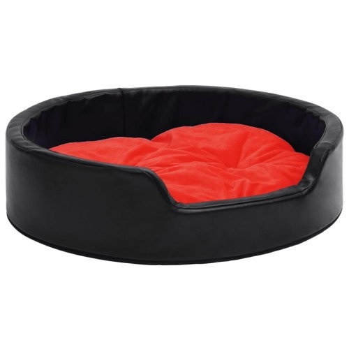 Cama VidaXL preta e vermelha com almofada para cães e gatos