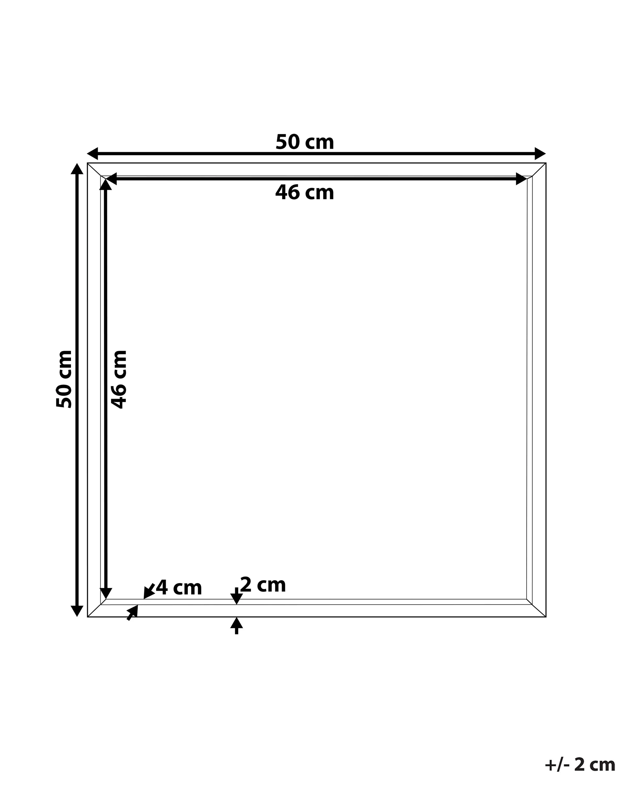 Wandspiegel BRIGNOLES 50 cm 50 cm Wit