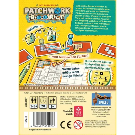 Asmodee Lookout Spiele Patchwork Doodle