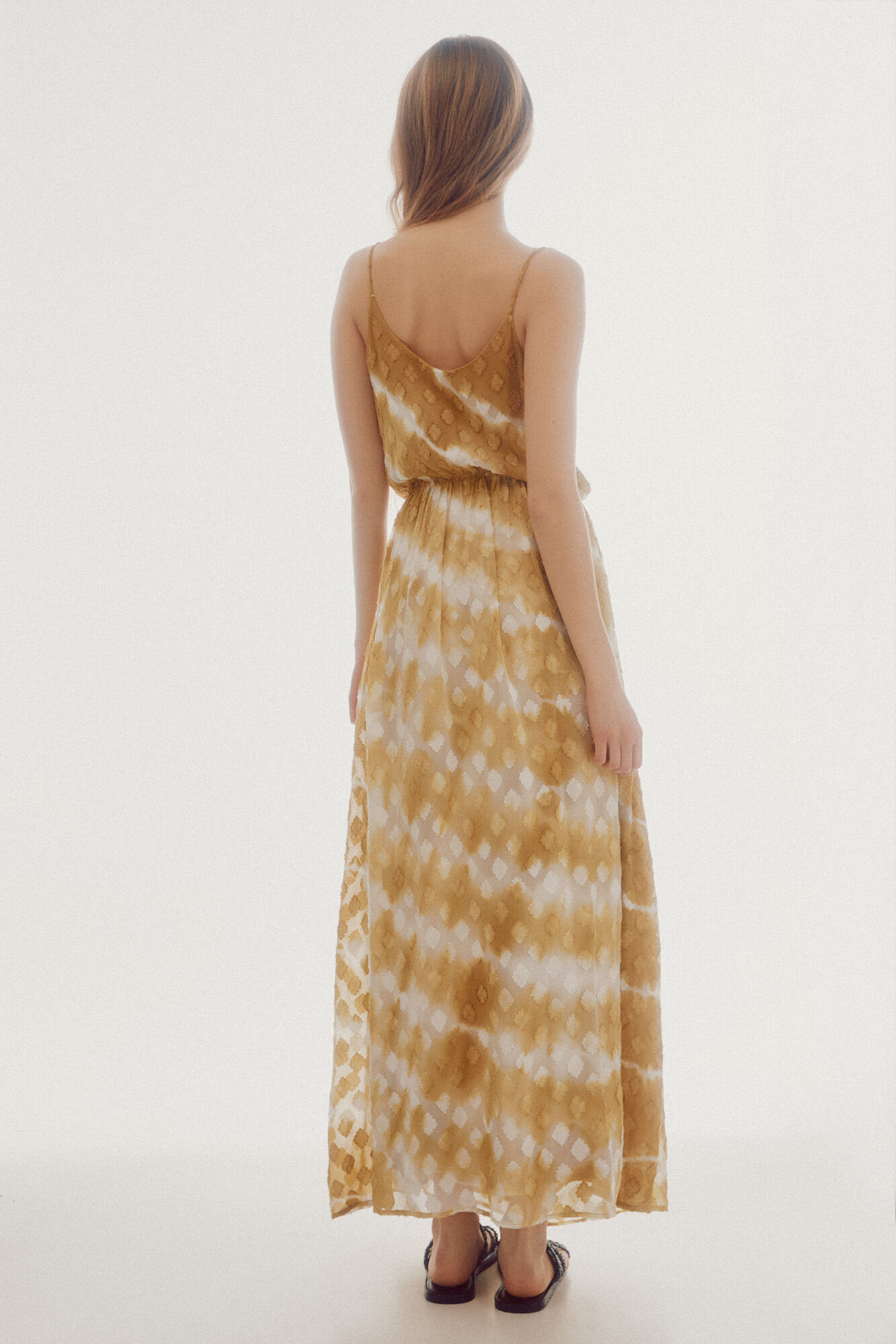 Vestido tie-dye - Dorado