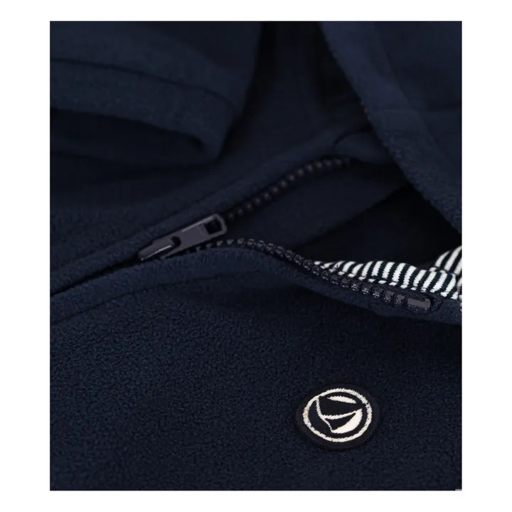 Petit Bateau Sweat Capuche Metto Polaire | Bleu marine