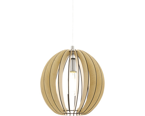 Hanglamp, 1-lichts, Ø 30 cm, esdoorn