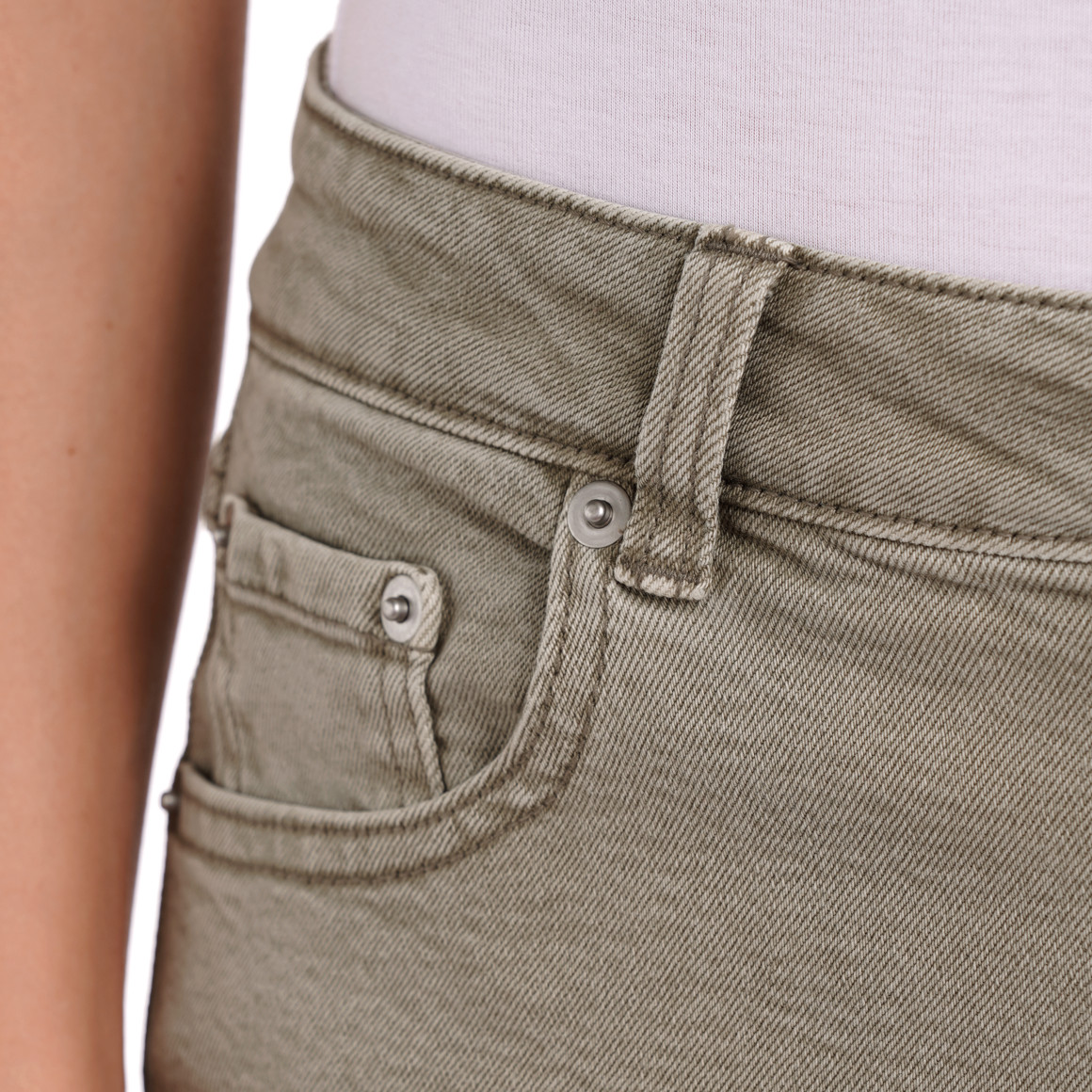 Gina Benotti Damen Straight-Jeans im Cropped-Style salbei