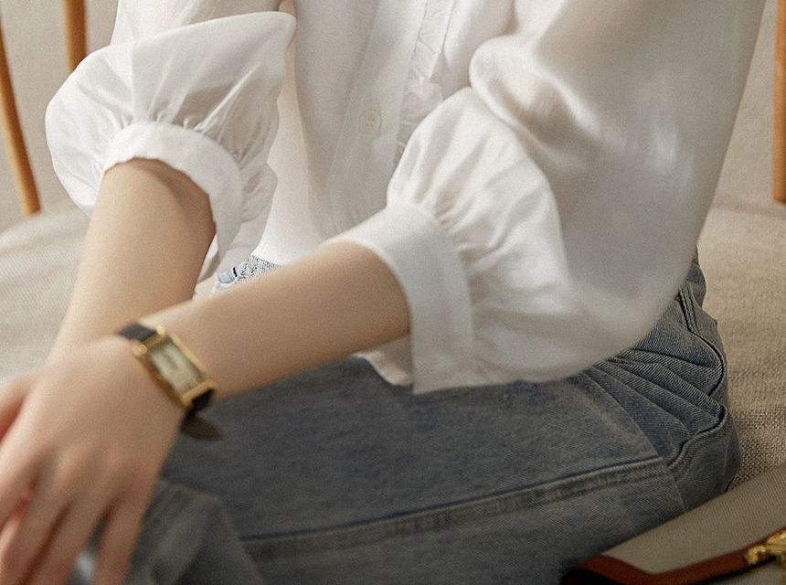 malabar - Blouse met 3/4-mouwen en ruches