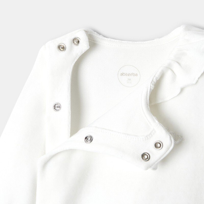 Dors-bien col collerette en velours blanc naissance Absorba Blanc