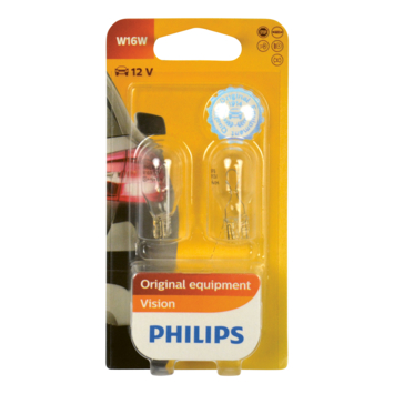 Philips autolampen W16W Wedgebase 12V 12067B2 2 stuks