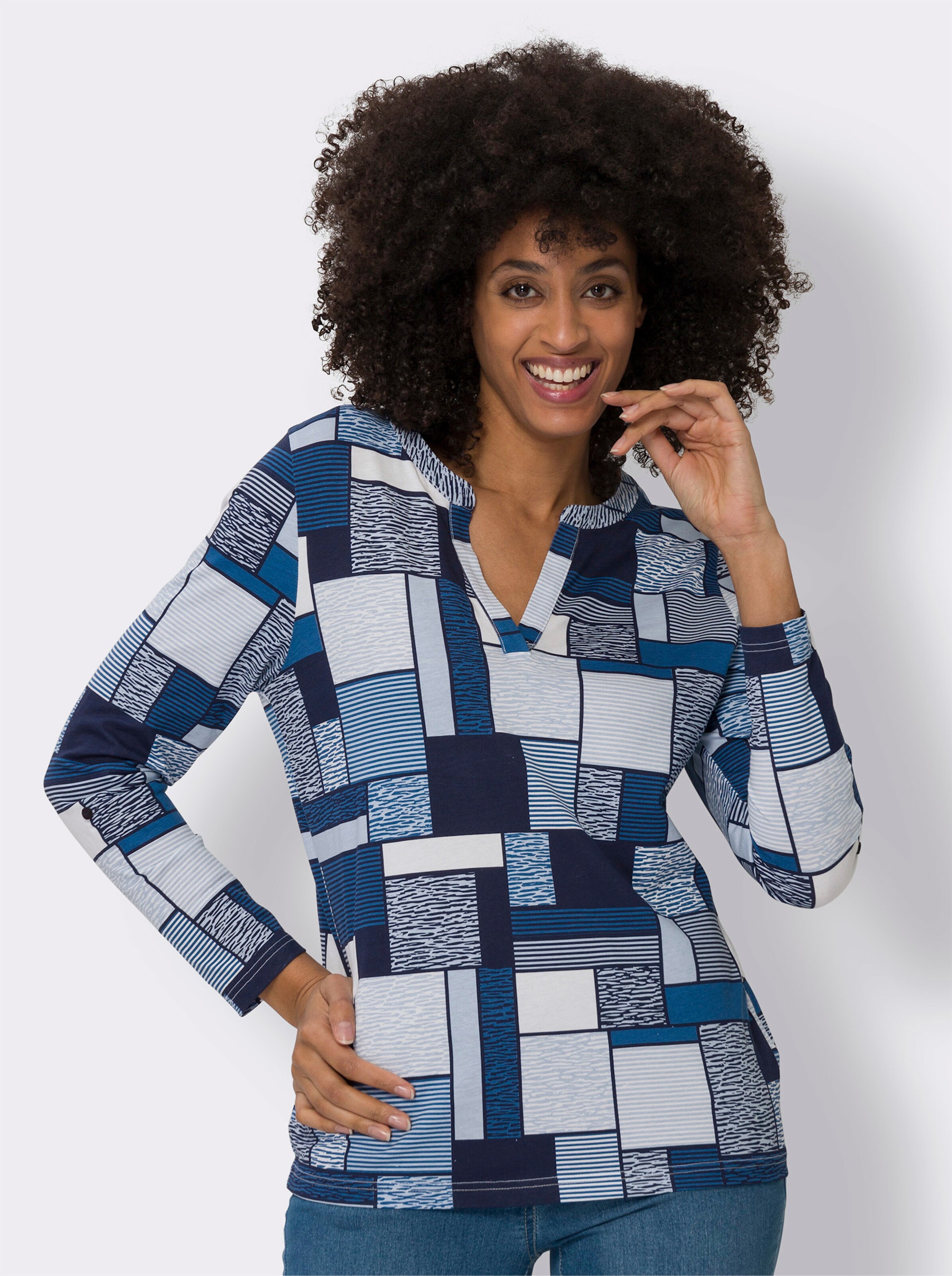 Langarmshirt mit Krempel-Ärmeln