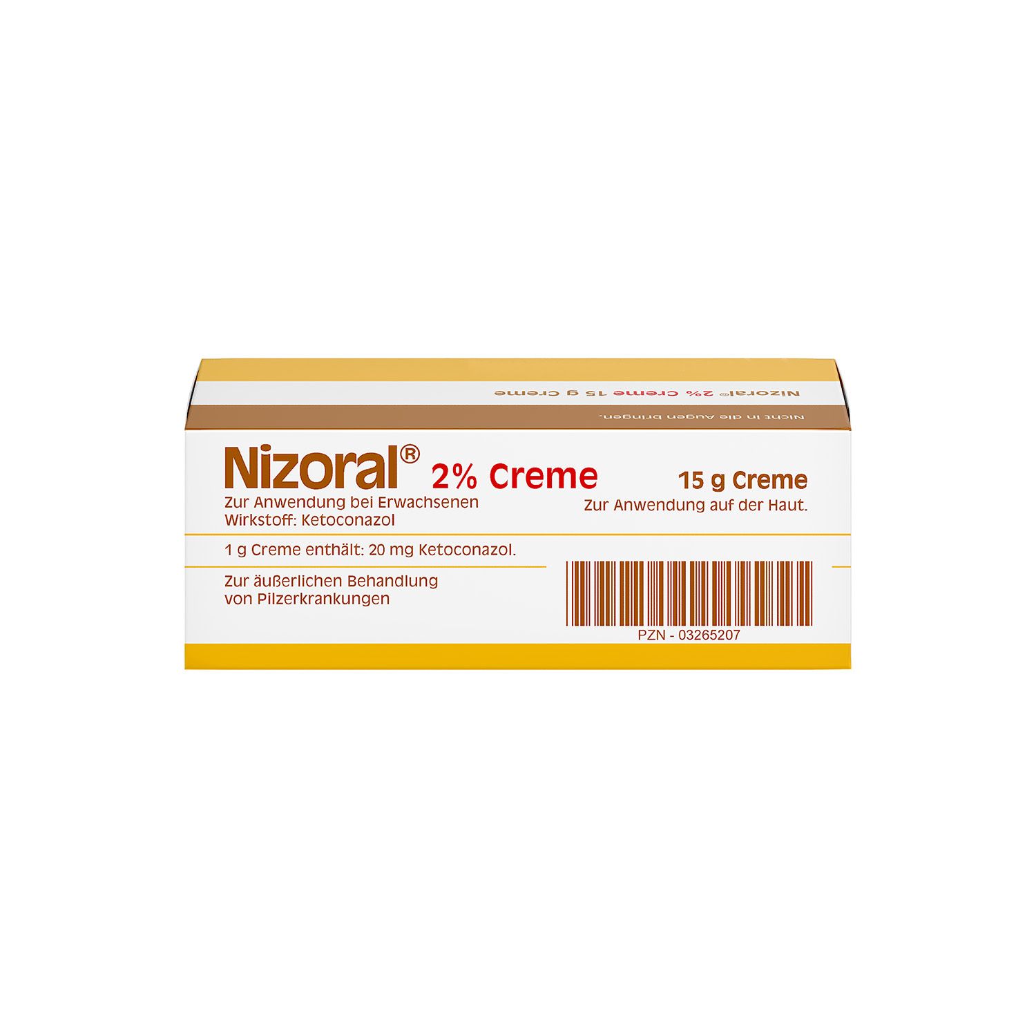 Nizoral® 2% Creme bei Pilzinfektionen der Haut (Dermatomykosen). Mit dem pilzabtötenden Wirkstoff Ketoconazol (2 %)