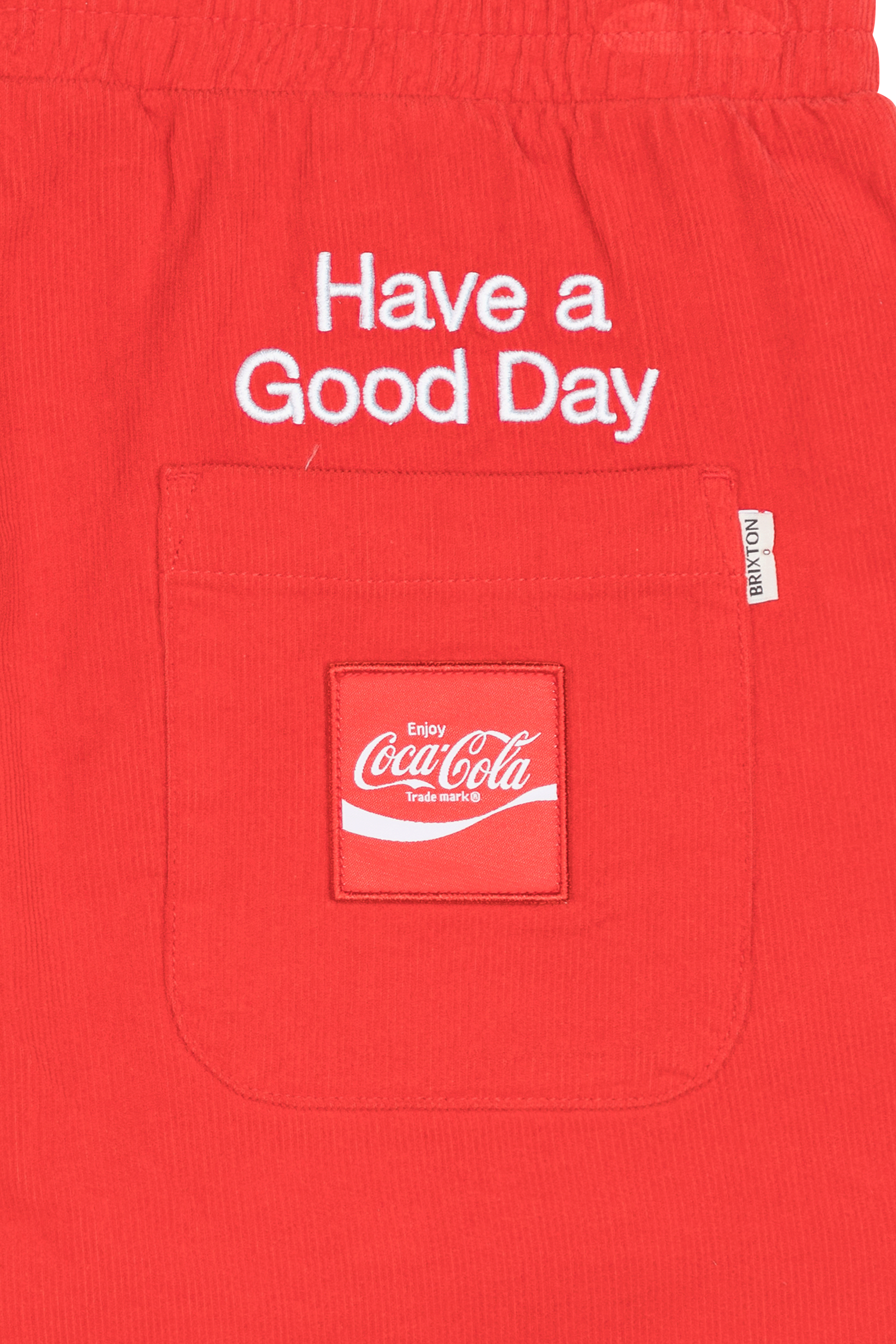 BRIXTON Short - brixton x COCA COLA RUNNER Rouge