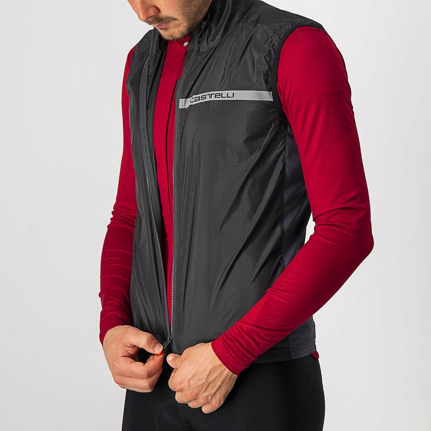 Squadra Stretch Vest Herre 085/Light Black/Dark Gray