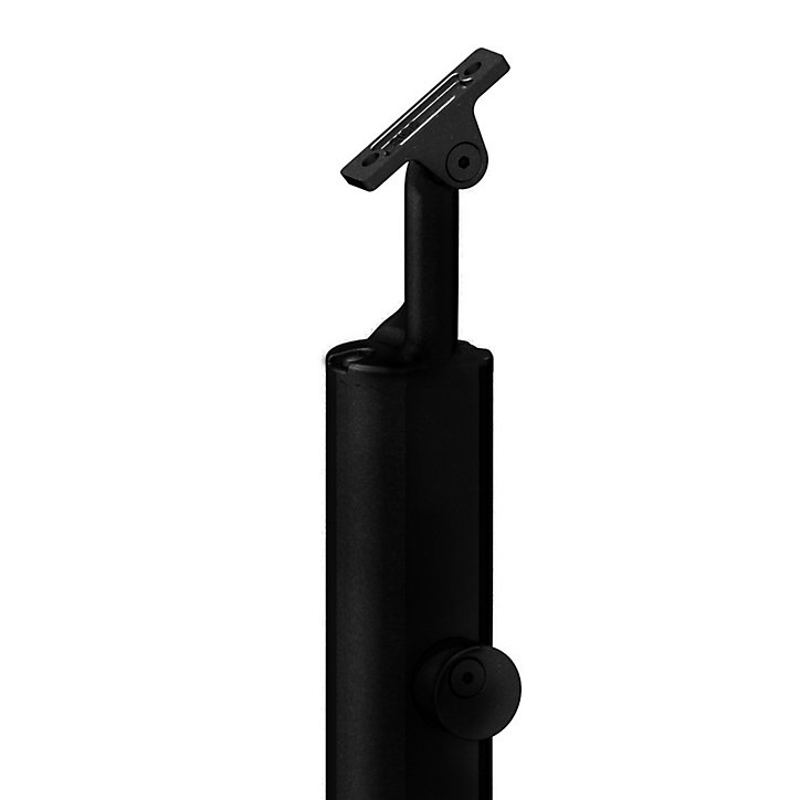 Poteau pour balustrade FORTIA aluminium noir H.113,7 cm