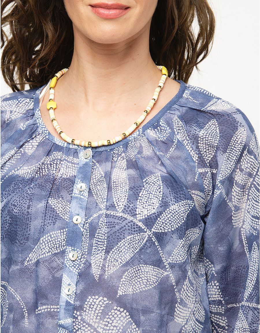 Blouse coton bleu