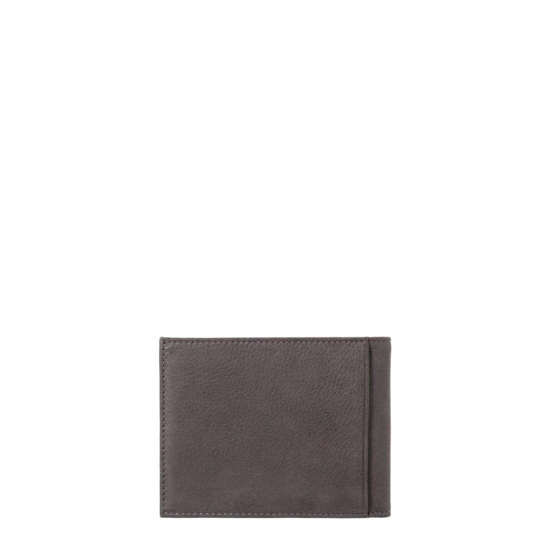 Portefeuille Italien Arthur 2.0 en cuir Nubuck Nuage Gris