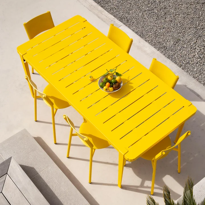 TipToe - Gartentisch MIDI Kollektion, 190 x 90 cm, sonnengelb