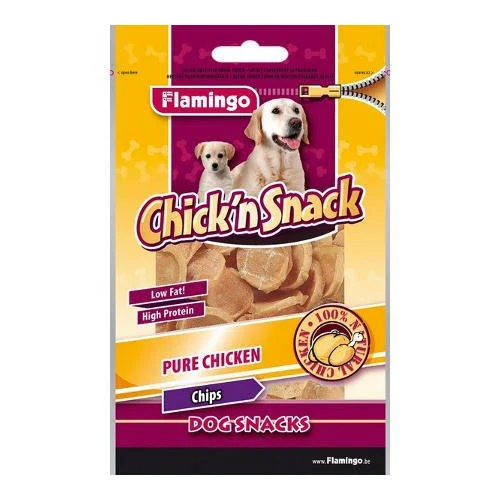 Batatas fritas de frango Flamingo para cães