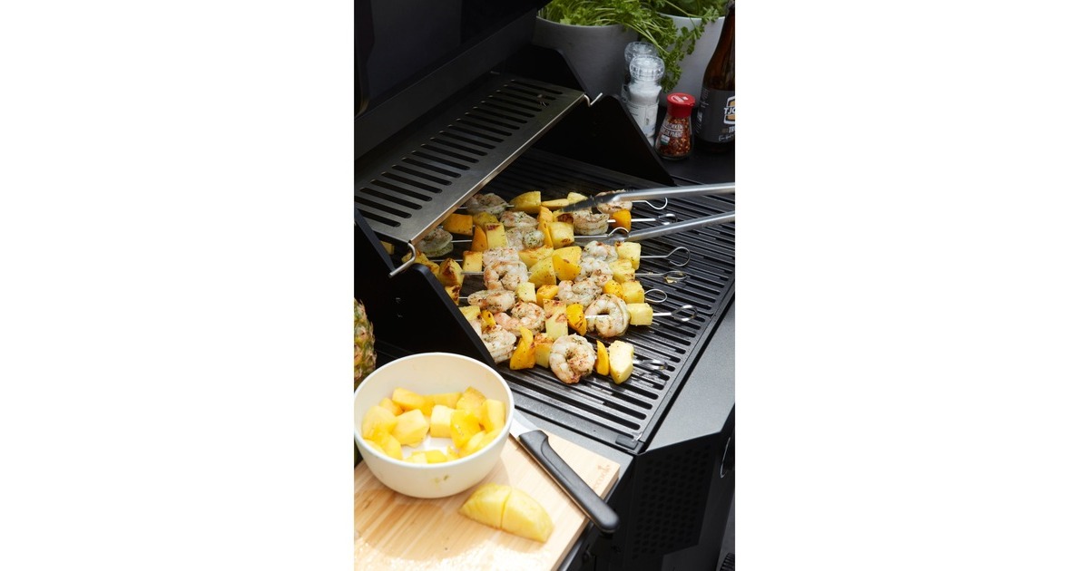 BarbecookE-Luca elektrische barbecue met inklapbare zijtafels  (Zwart)