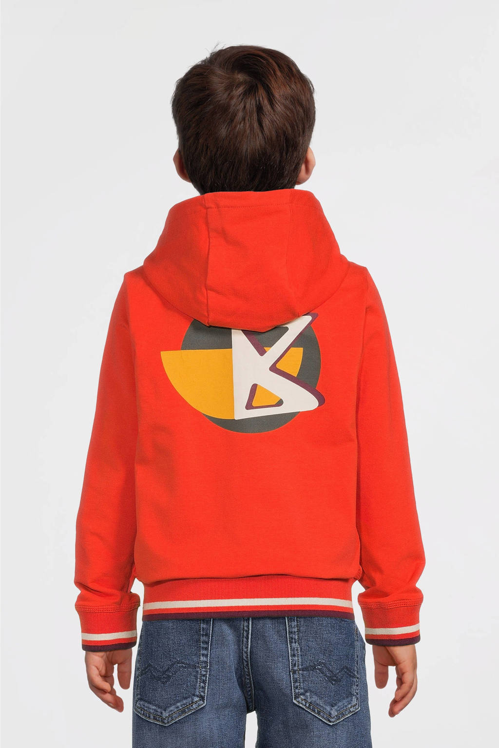 B.Nosy sweatvest Cody met backprint oranje