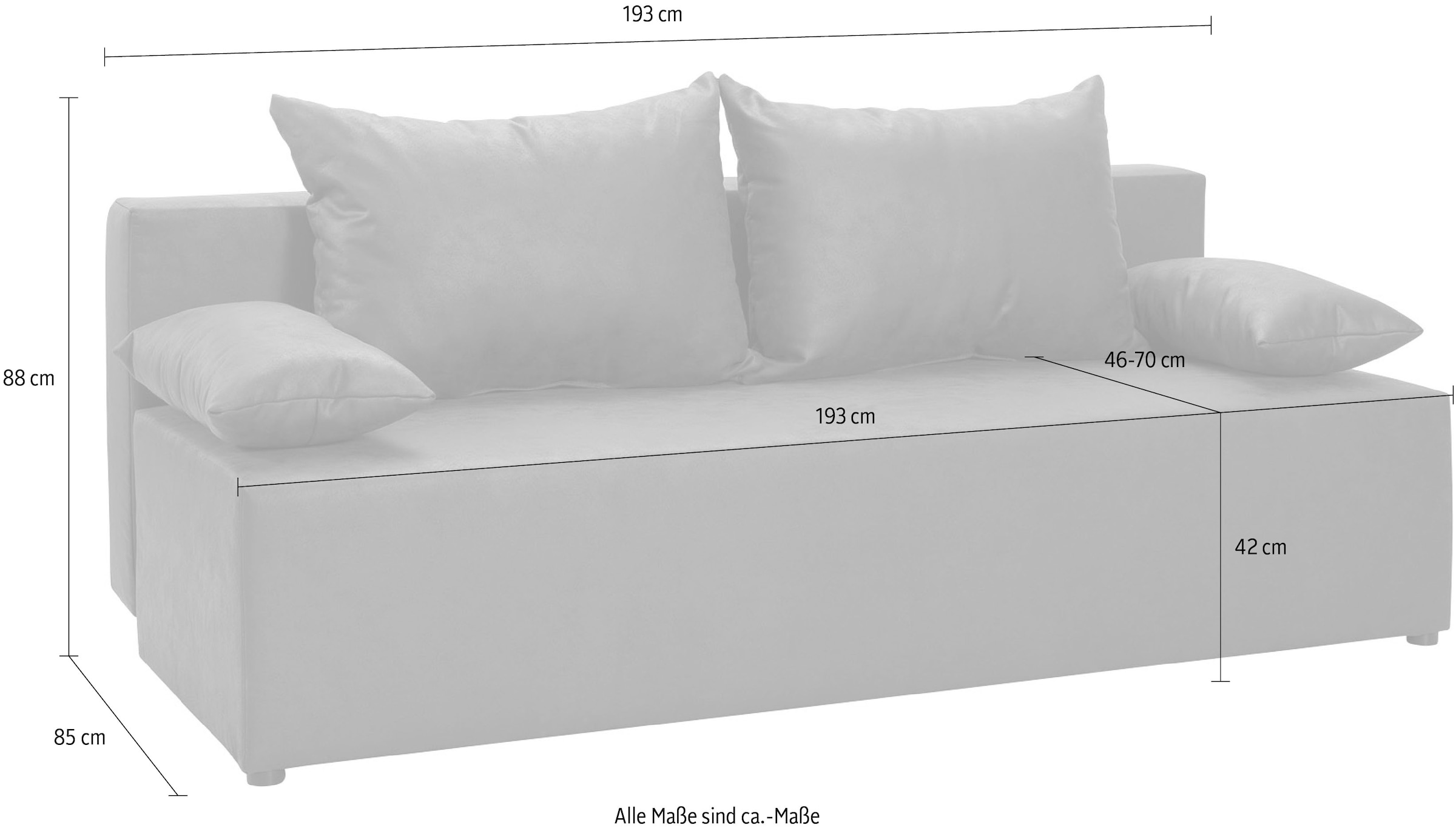 exxpo - sofa fashion Schlafsofa »Exxpo Tabou, Sofabett mit tollen Optionen« Bettfunktion ,Bettkasten, wahlweise mit Liftbettfunktion und Federkern