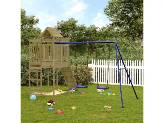 Aire de jeux d'extérieur bois de pin imprégné