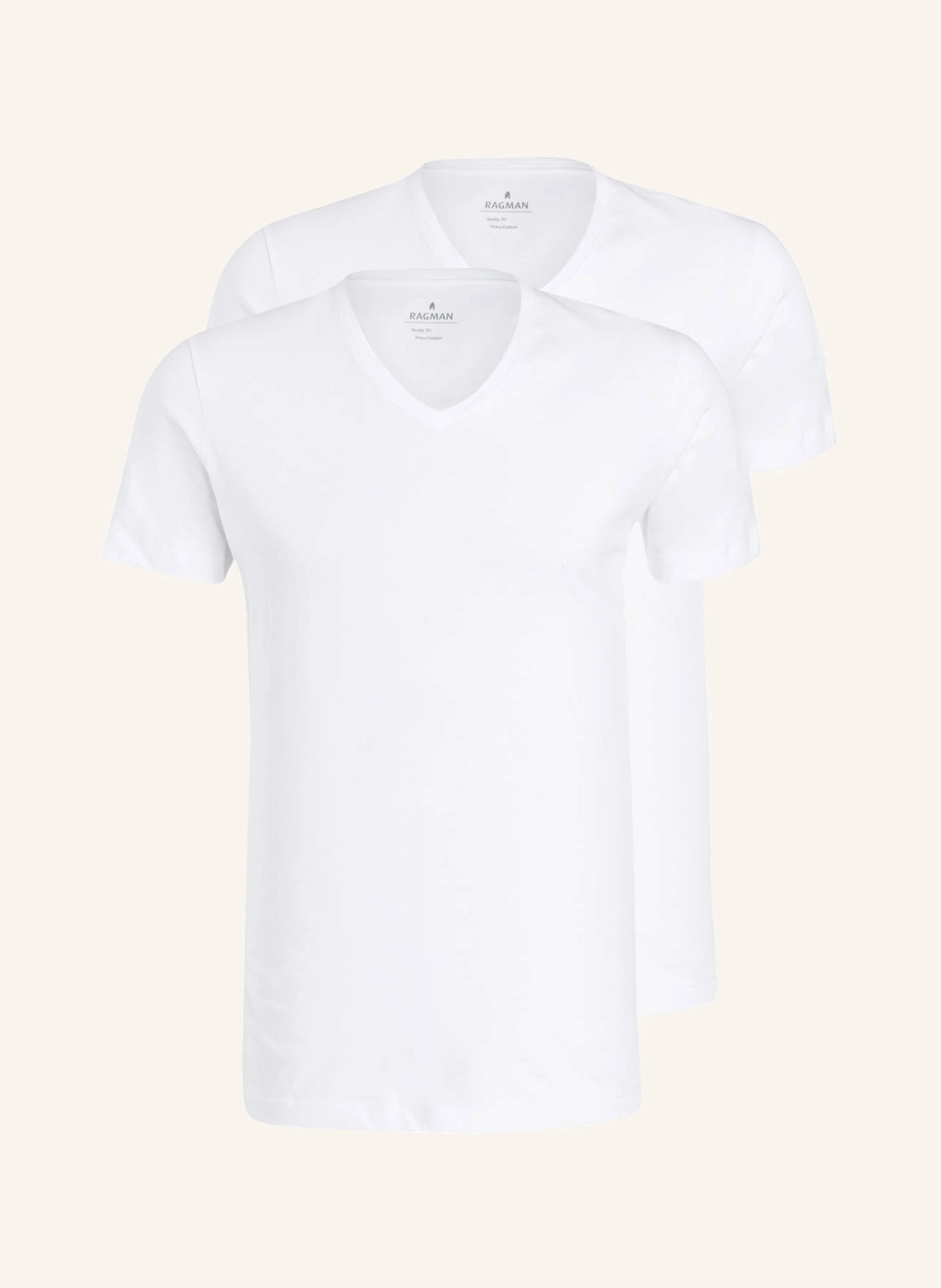 RAGMAN 2er-Pack V-Shirts
