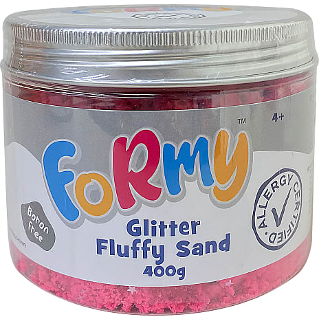 Formy Fluffy sand med glitter - pink