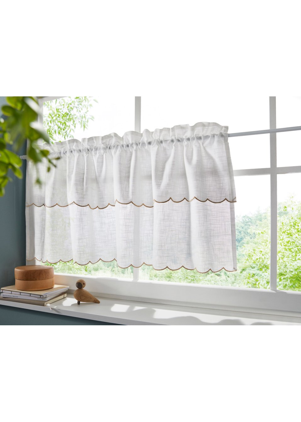 Brise-bise uni en coton