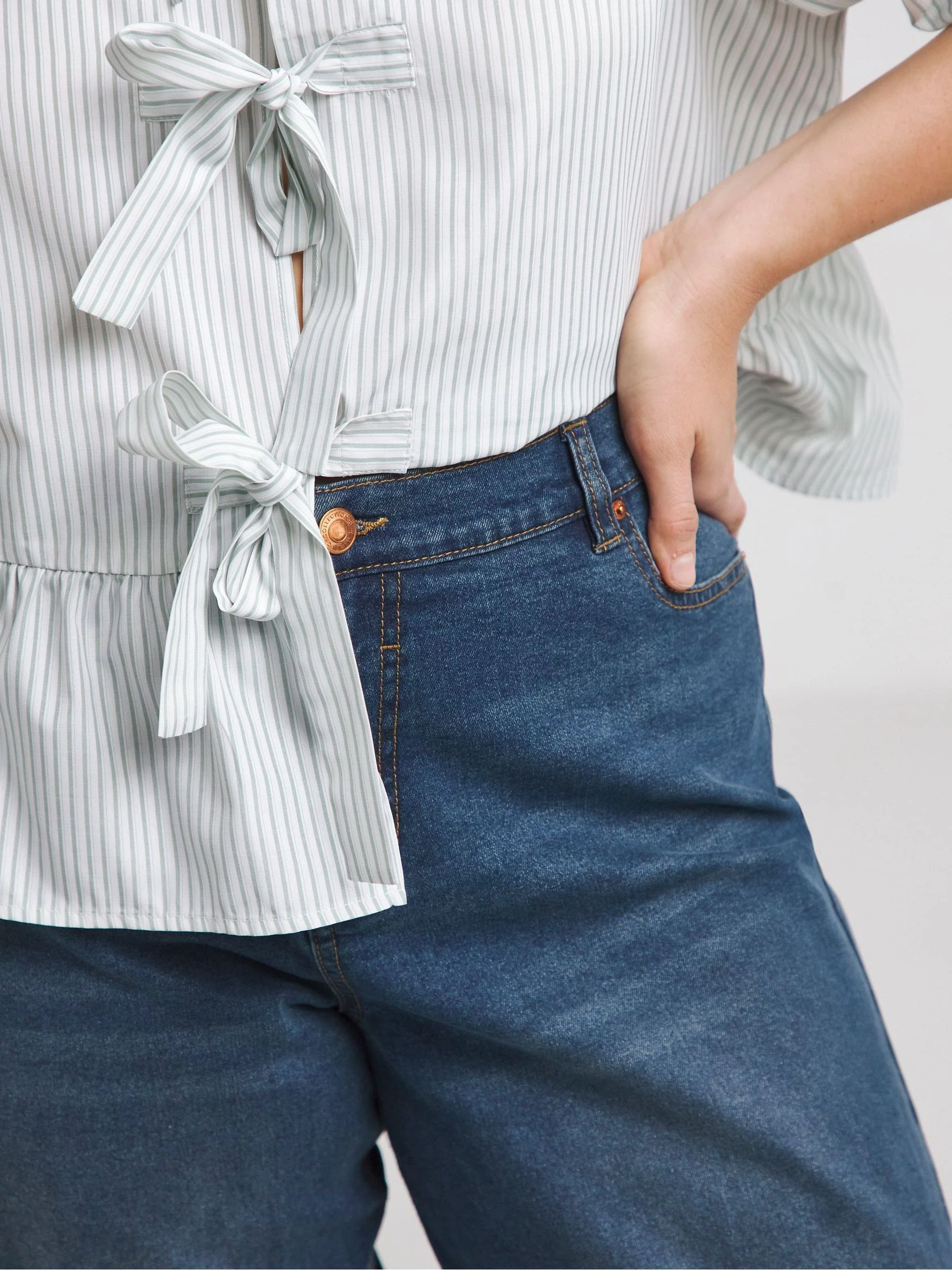 Donkerblauw - Simply Be 24/7 jeans met wijde pijpen