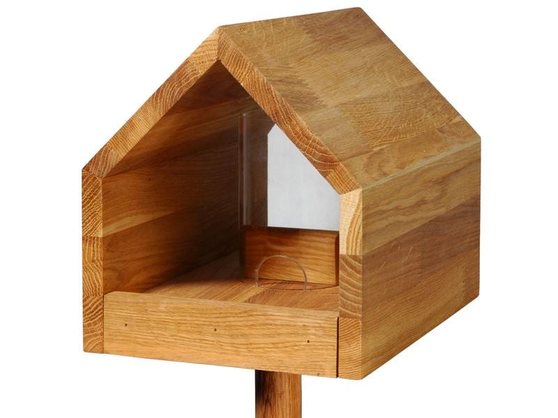 LUXUS-VOGELHAUS Vogelfutterhaus Bauhaus I, 20.5 x 28 x 23.5 Vogelhaus mit Ständer