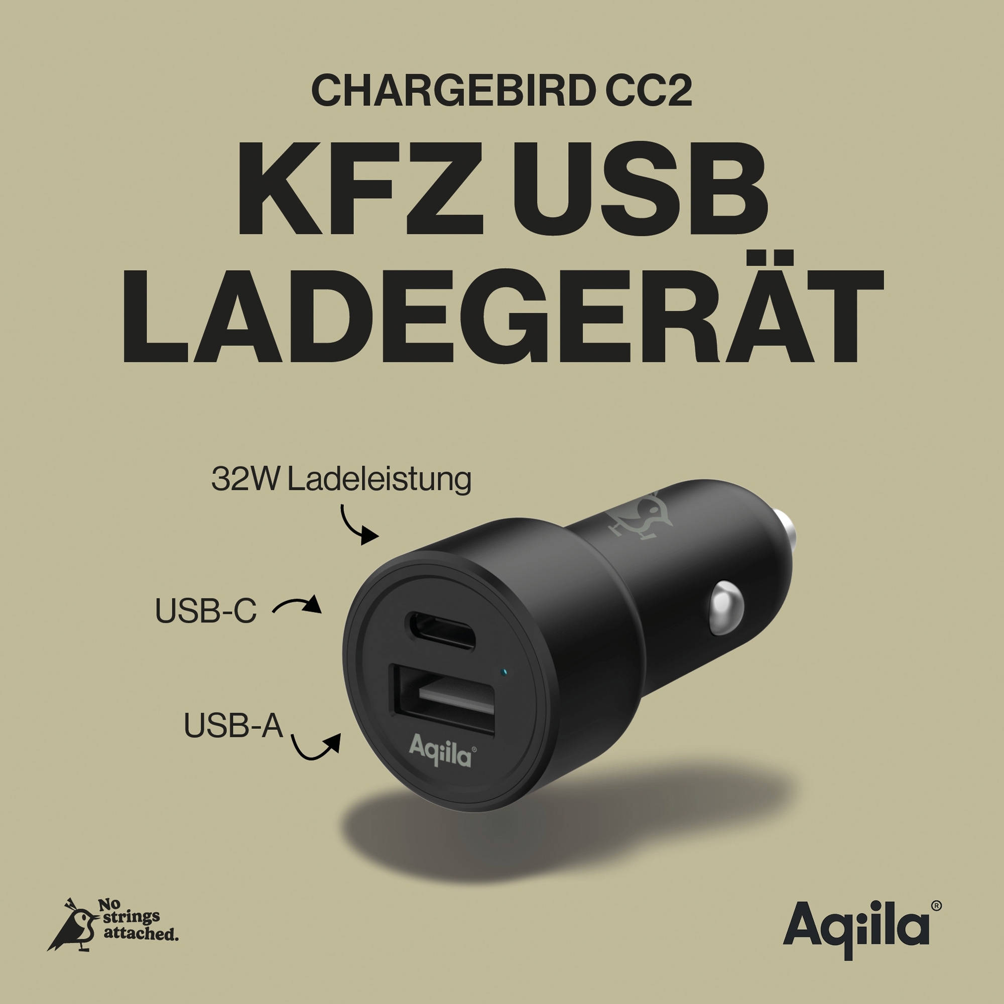 Aqiila Chargebird CC2 Auto-Ladegerät 32W