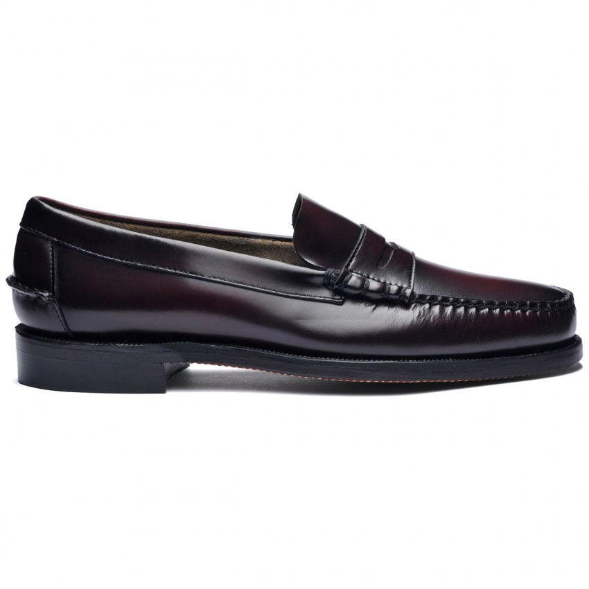 CLASSIC DAN REGULAR Brown Burgundy MOCASSIN-Mocassin pour homme en cuir pleine fleur