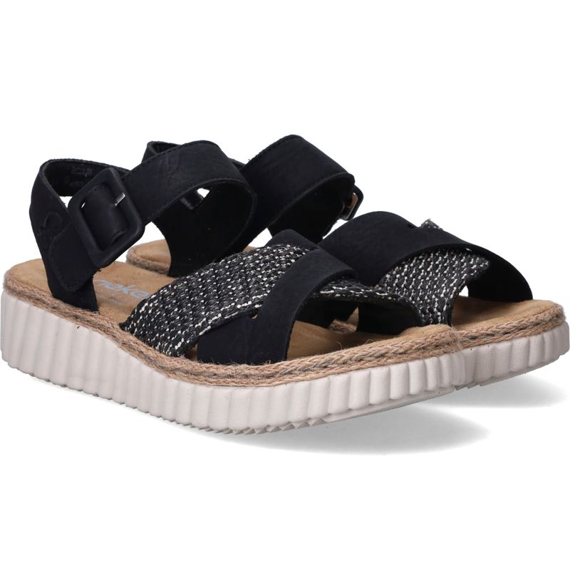 Rieker Sandalen Zwart Dames