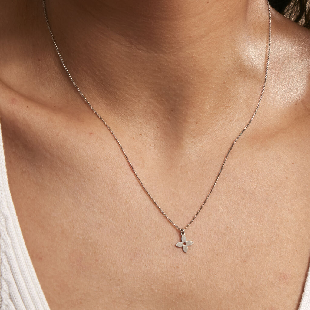 Collier Avra Argent Blanc
